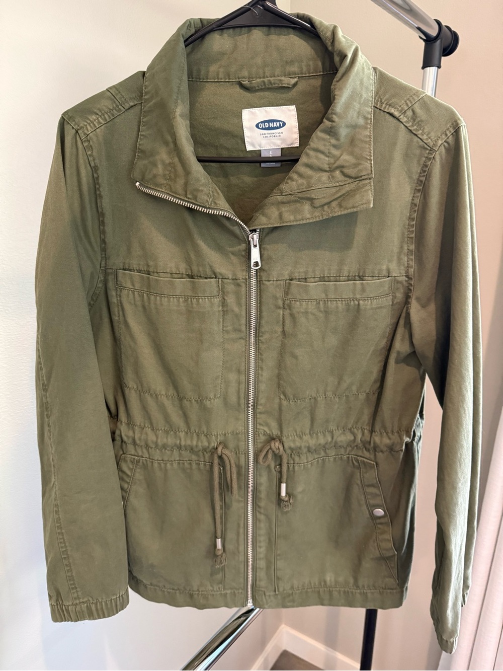 Old Navy Olive Green Drawstring Utility Jacket